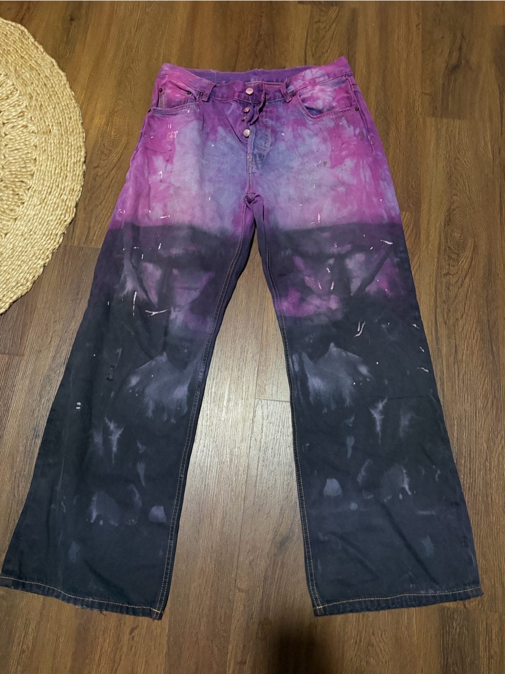 Rare men’s acne studios galaxy dye jeans denim $900 summer designer casual - Picture 2 of 14